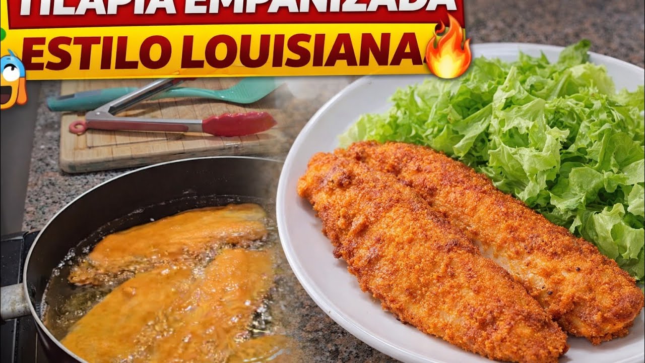 Tilapia Empanizada Estilo Louisiana 😋🔥 Crujiente y Deliciosa | Receta Fácil en Casa