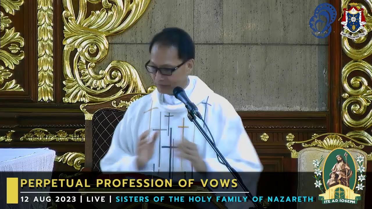 10:00 AM | 12 August 2023 | RITE OF PERPETUAL PROFESSION OF VOWS