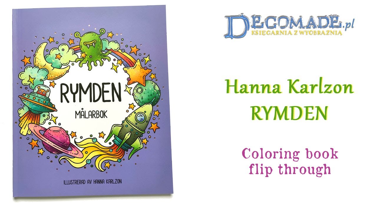 RYMDEN malarbok - Hanna Karlzon swedish coloring book flip through