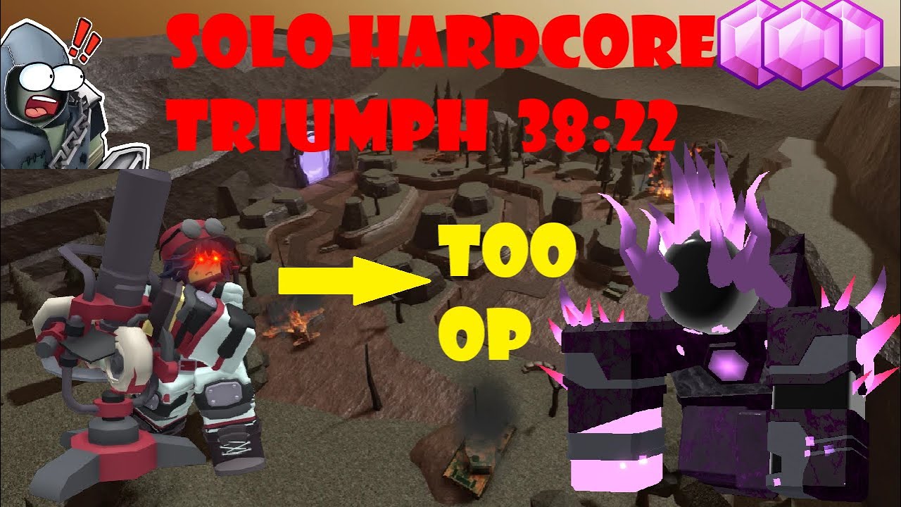 38:22 SOLO HARDCORE TRIUMPH WITH OP MORTAR - Roblox Tower Defense Simulator