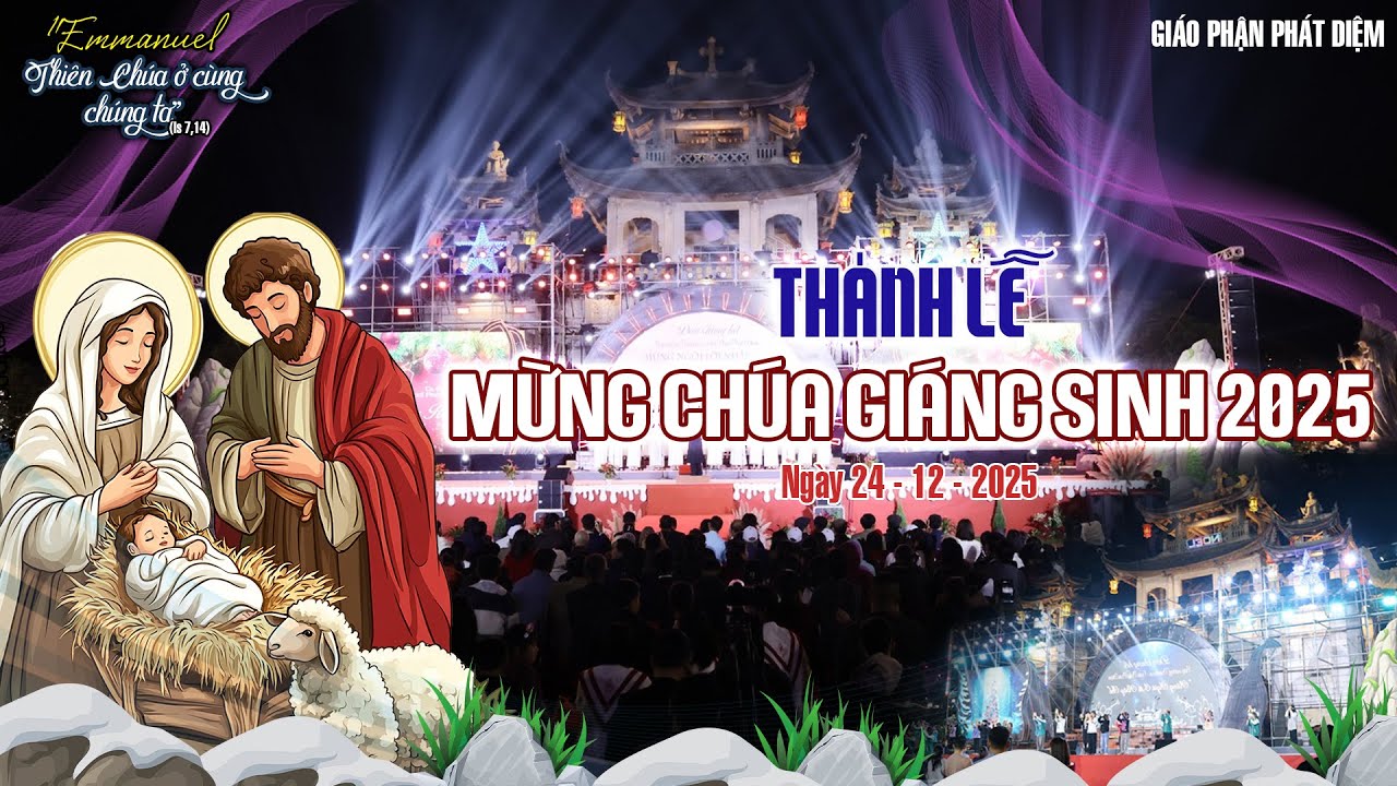 🔴Trực tiếp: Th&aacute;nh lễ đ&ecirc;m mừng Ch&uacute;a Gi&aacute;ng Sinh tại Nh&agrave; thờ ch&iacute;nh T&ograve;a Ph&aacute;t Diệm  24.12.2025