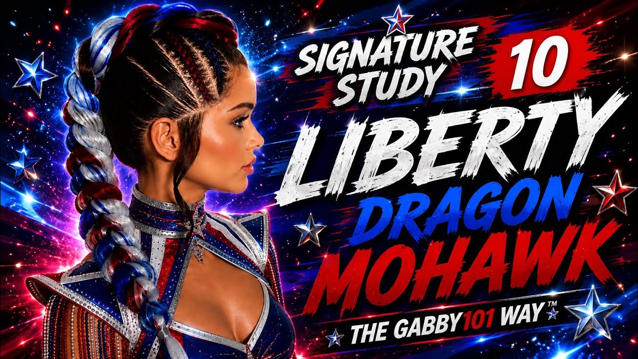 Signature Study 10: Liberty Dragon Mohawk&trade; | Red White & Blue Dragon Braid Tutorial by Gabby101