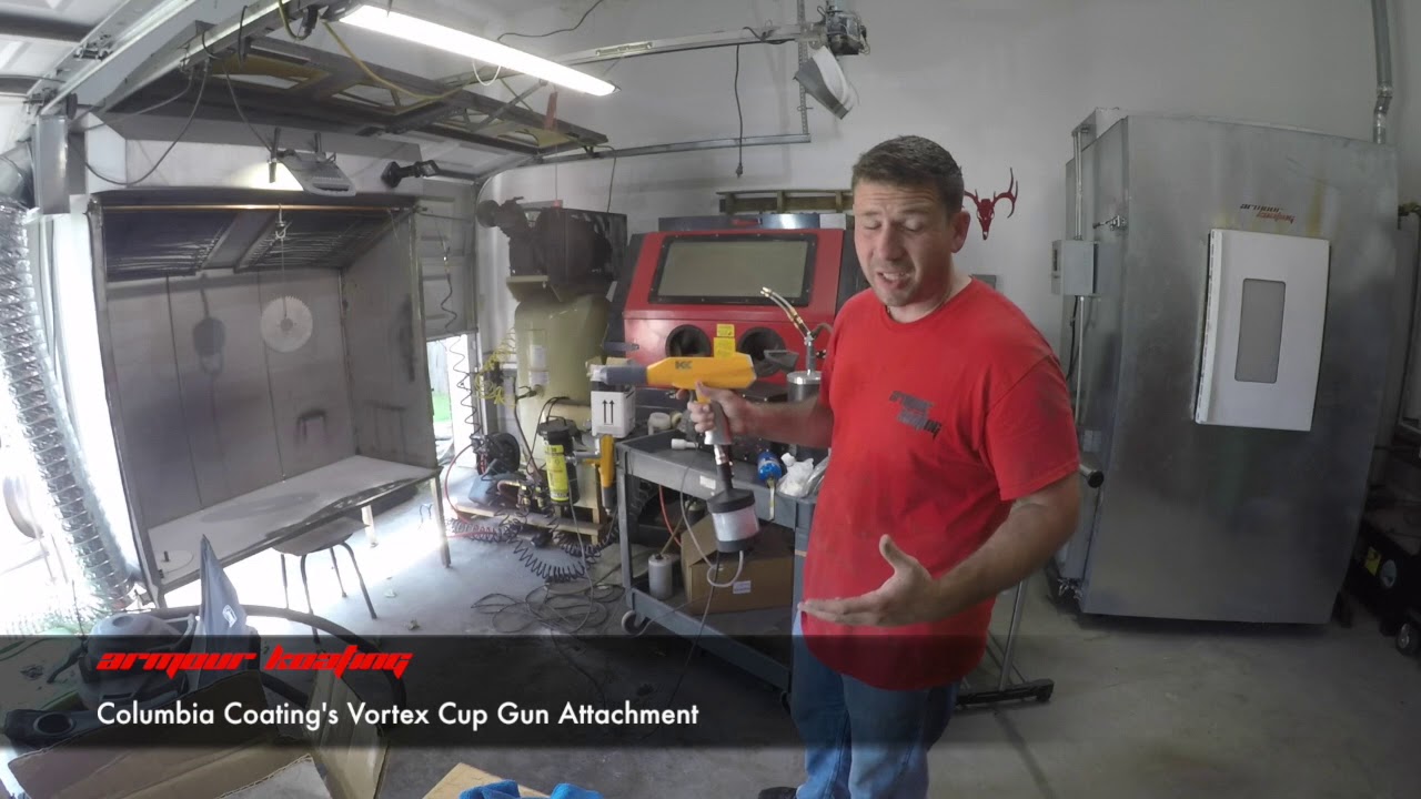 POWDER COAT Vortex Cup Gun Attachment, COLUMBIA COATINGS