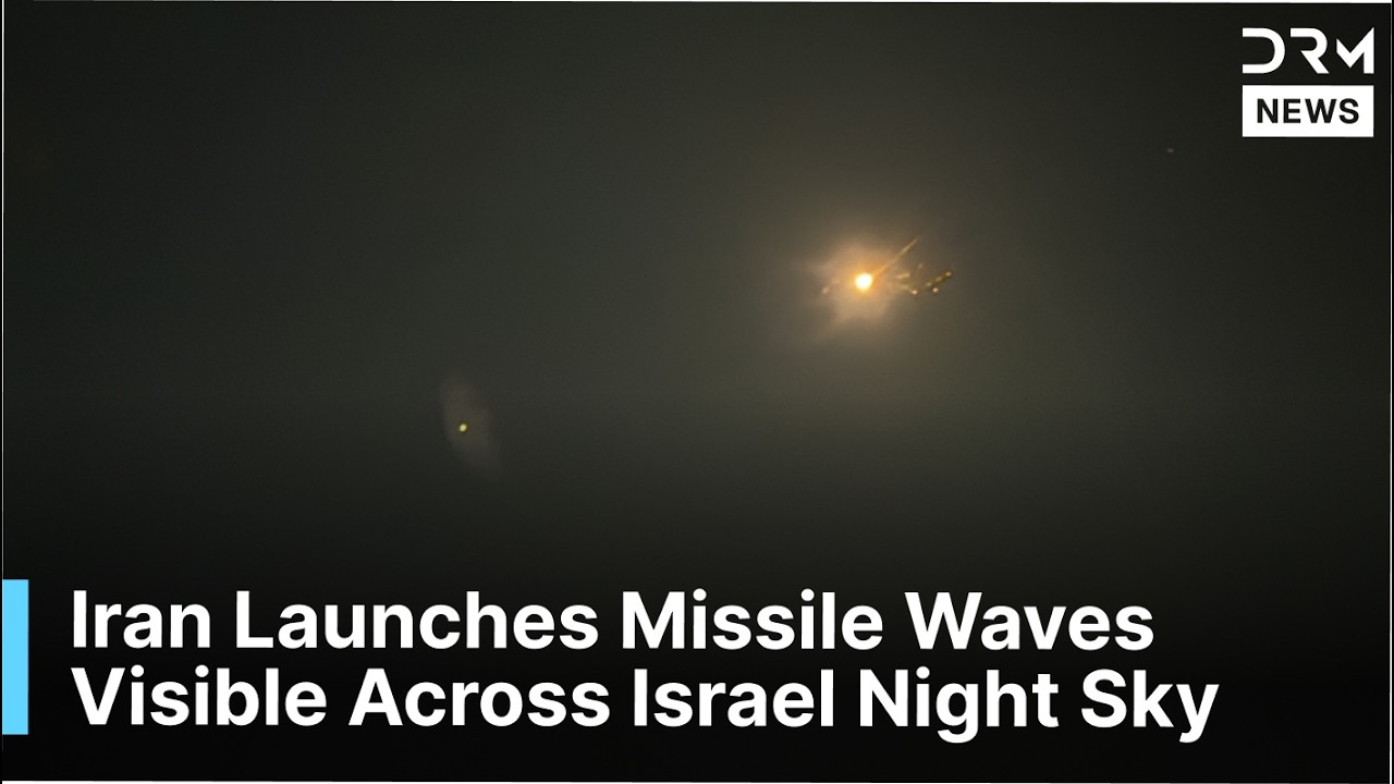 BREAKING NEWS: Iran Launches Missile Barrage Including Cluster Warhead At Israel Night Sky | AH1F