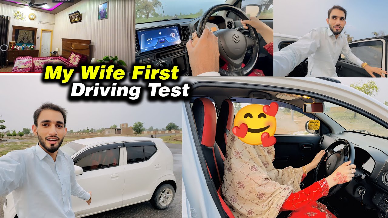 My Wife First Driving Test 😋 New Vlog