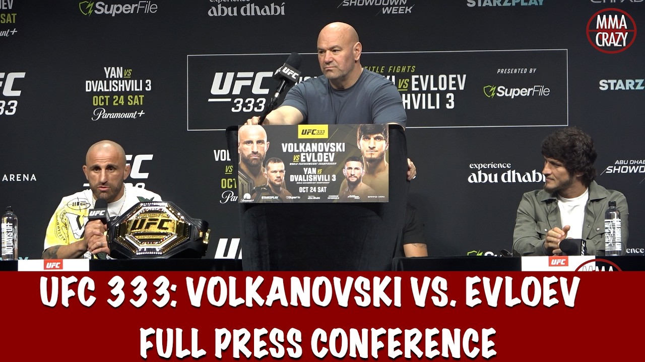 Full UFC 333 Press Conference: Alexander Volkanovski, Movsar Evloev, Merab Dvalishvili, Petr Yan