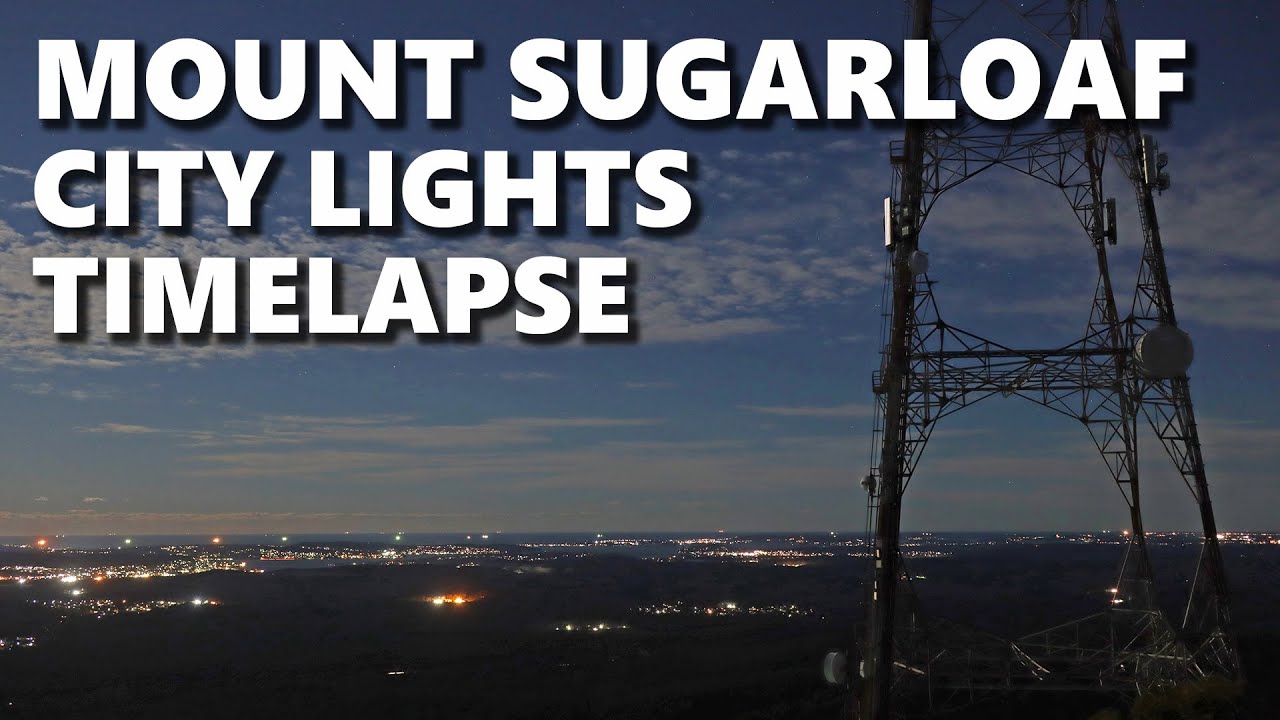 Mount Sugarloaf - City Lights Timelapse (Newcastle Australia)