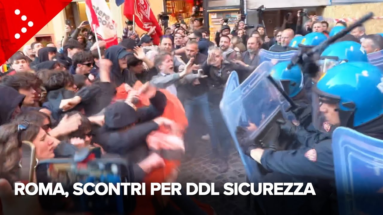 Roma, disordini durante manifestazione contro Ddl sicurezza