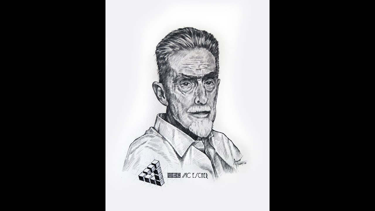 Anand Viswanathan's Sketching - MC Escher (pencil sketch)
