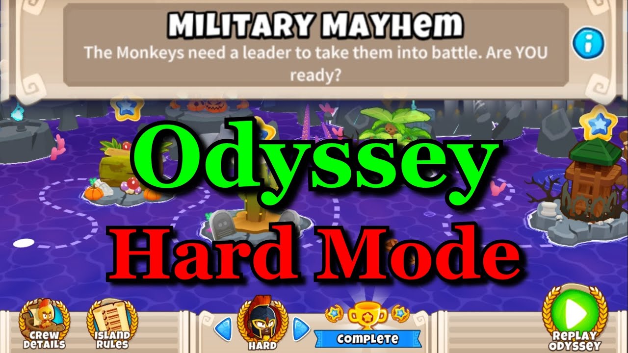 BTD6 Odyssey 🔥 Hard Mode 🔥 Tutorial / Guide   (Military Mayhem)