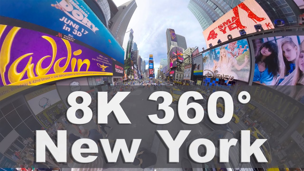 8K 360 VR Video : Timelapse of New York City : Times Square