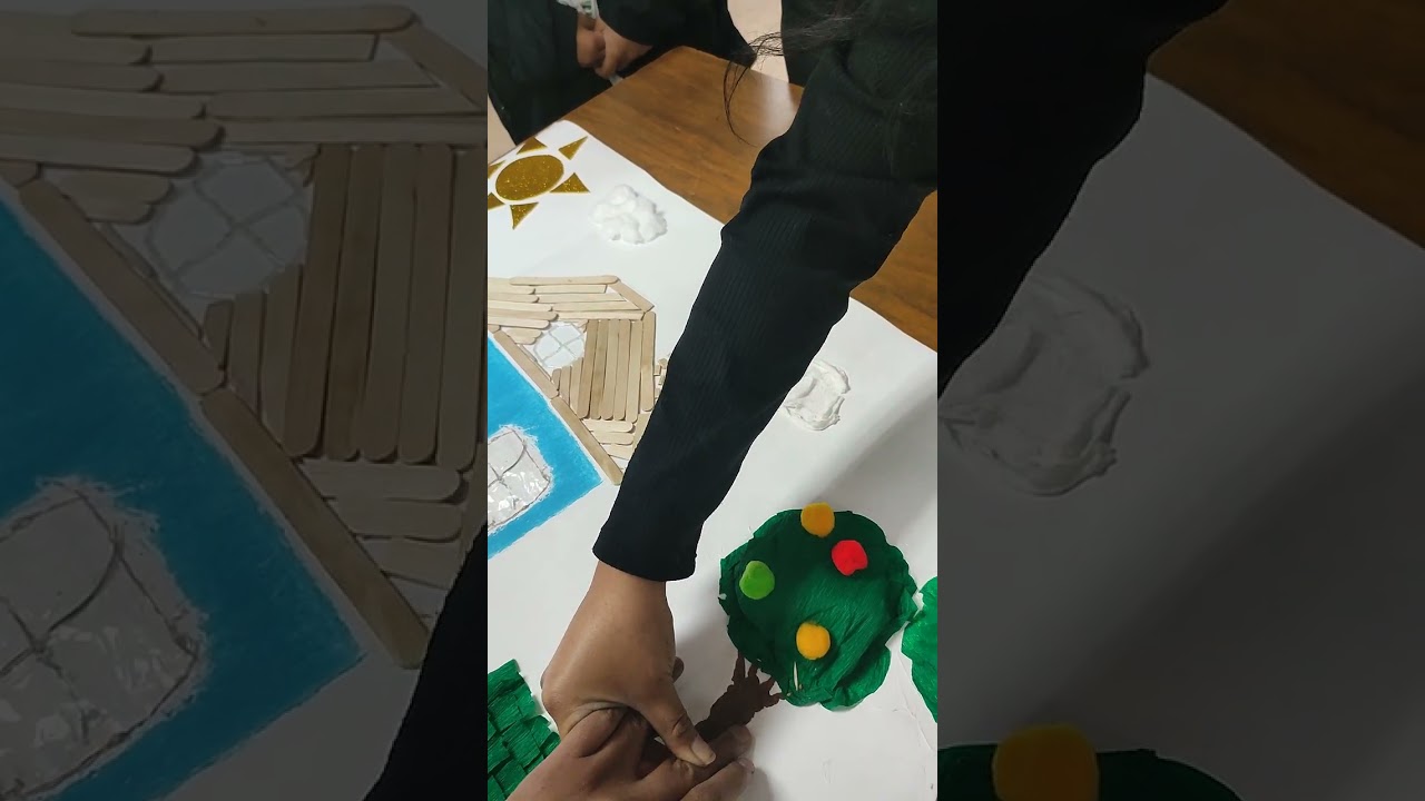 Describiendo un dibujo en relieve, hecho en el curso, lo que soy capaz