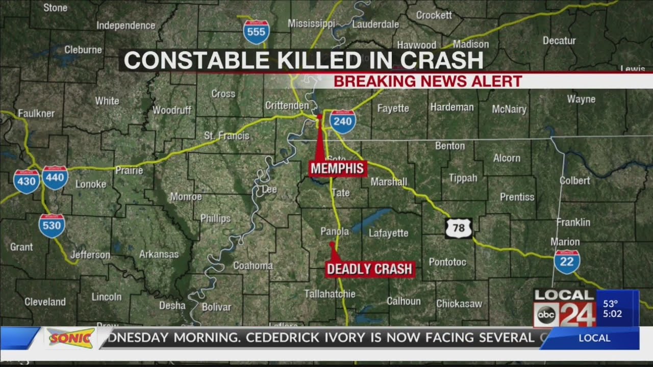 Constable dies in crash in Batesville, Mississippi