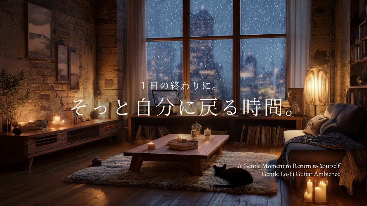 【夜の癒しBGM】1日の終わりに、そっと自分に戻る時間。｜A Gentle Moment to Return to Yourself – Guitar Lo-Fi 🌙🎵