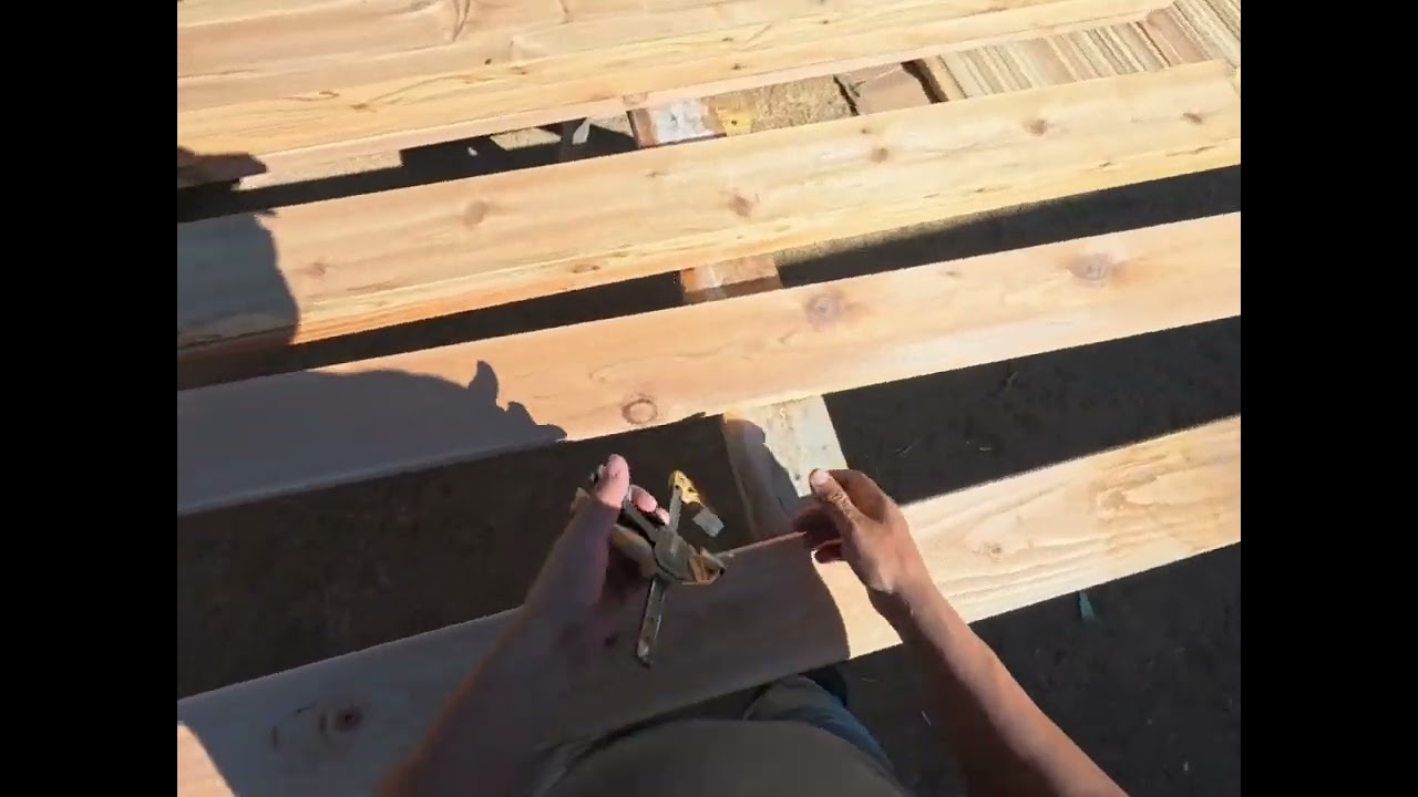 Alistando el barandal 