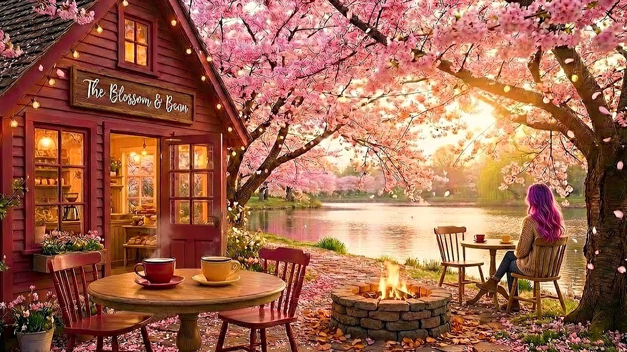 Cozy Cafe Smooth Jazz ☕ Lakeside Cabin Fireside Ambience for Studying & Sleeping Cafe Jazz #cafejazz