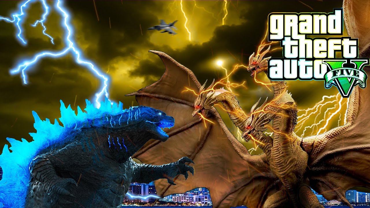 Godzilla Vs King Ghidorah In GTA V