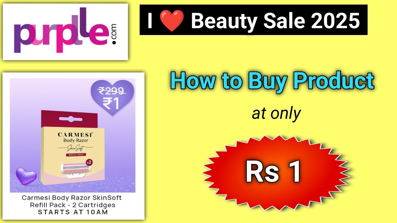 Purple 1 rupee Sale ll Purple i heart beauty sale 2025 l purple coupon code today l purple sale