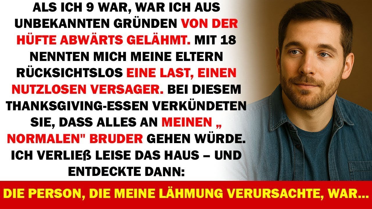 An Thanksgiving nannten mich meine Eltern „eine Last“ – und vererbten alles meinem Bruder…