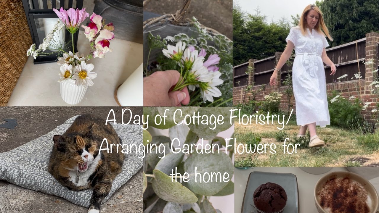 A Day of Cottage Floristry I Cutting Garden to Vase #slowliving #calmvibes #floristry #cottagecore