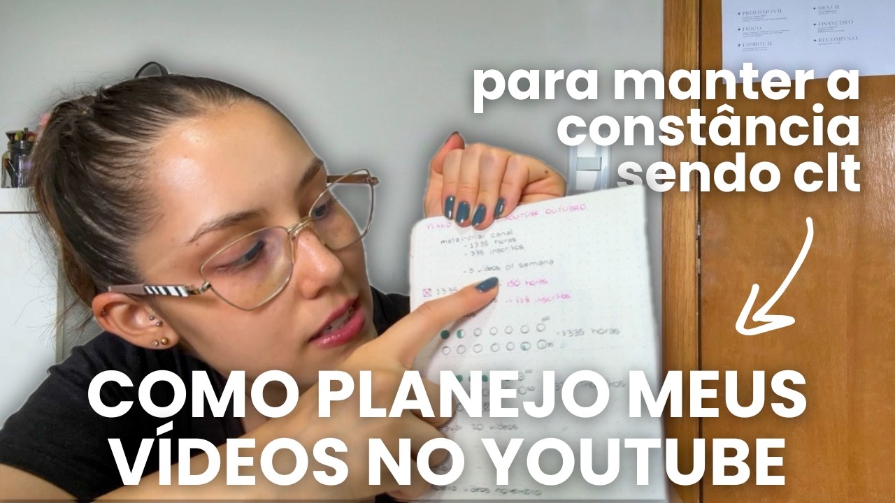 Como eu PLANEJO meus VÍDEOS no YOUTUBE (método simples para meu canal ser consistente sendo clt)