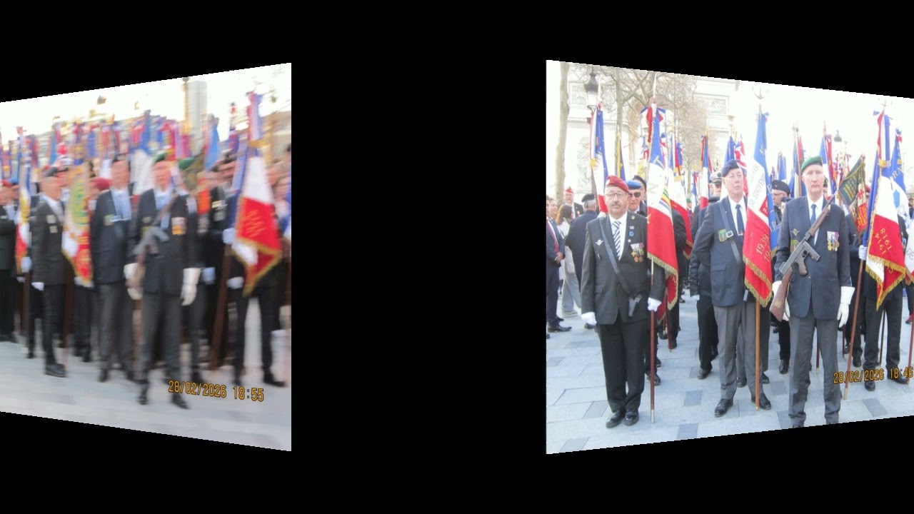 Ravivage de la Flamme à l'Arc de Triomphe  le 28 février 2026