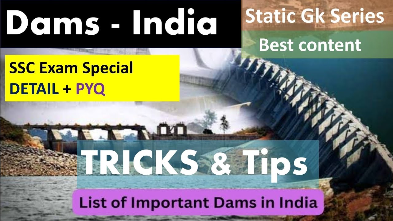 Dams of India || Important Dam with rivers & states Tricks 🌝
