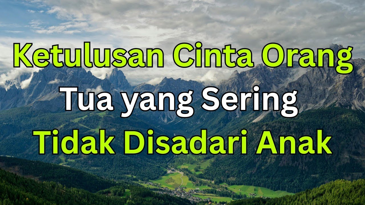Cinta Orang Tua Tidak Pernah Meminta Balasan, Tapi Mengapa Hati Mereka Sering Terluka?