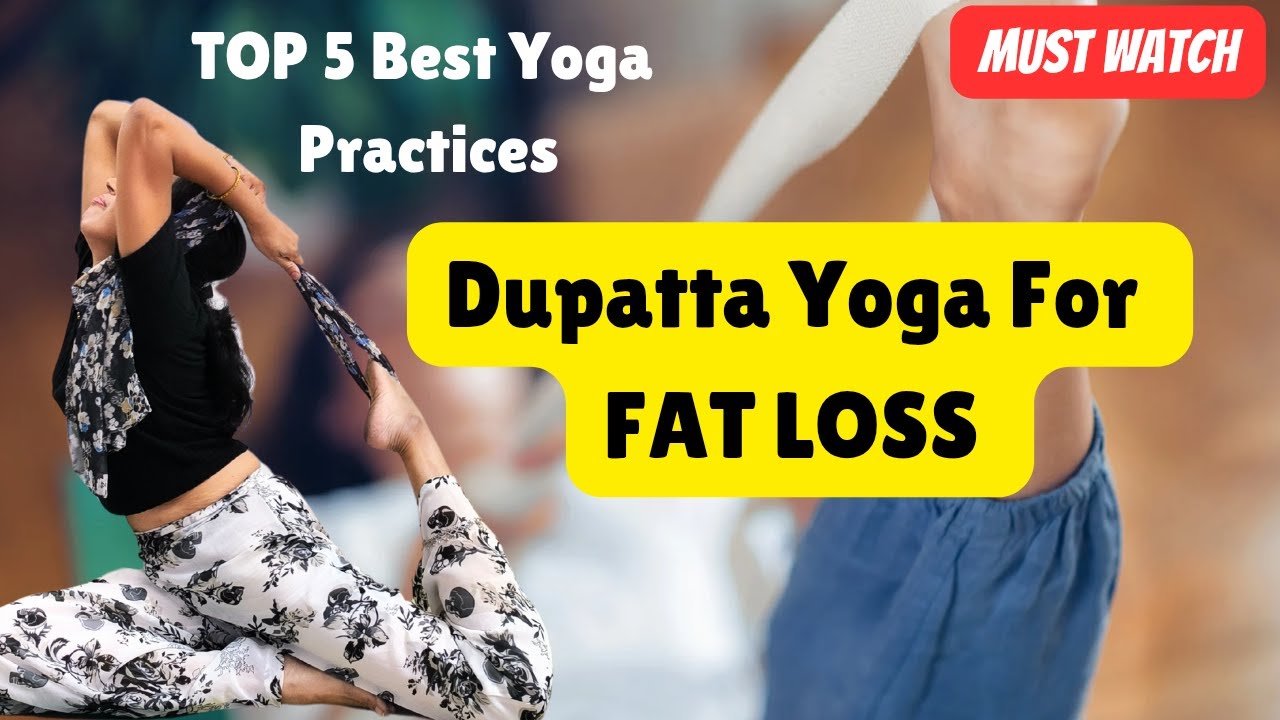 | Burn Belly Fat with Dupatta | Easy Core Yoga at Home|