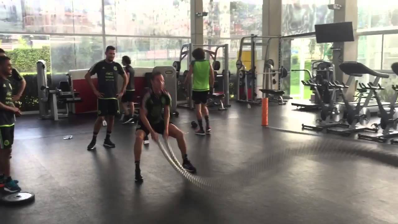 Entrenamiento de fútbol selección Mexicana con el preparador físico Giber Becerra