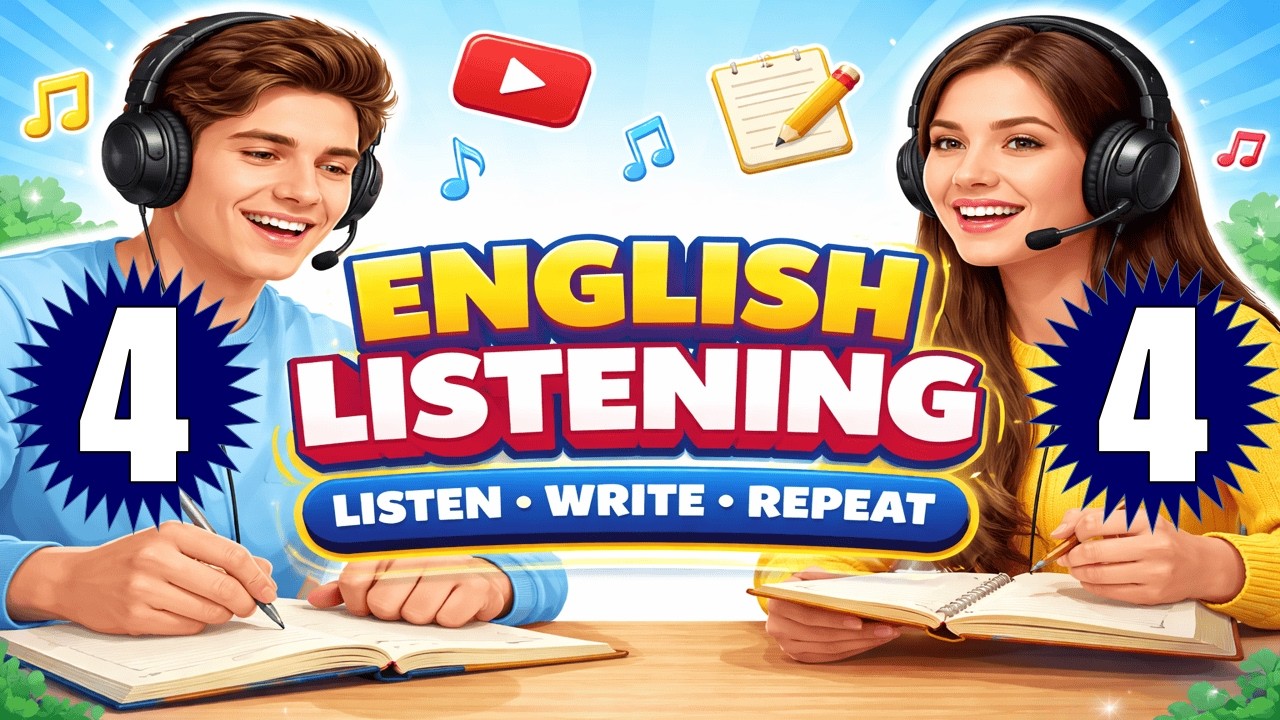 English Listening Practice – Listen, Write, and Repeat | Part 4 (Intermediate)