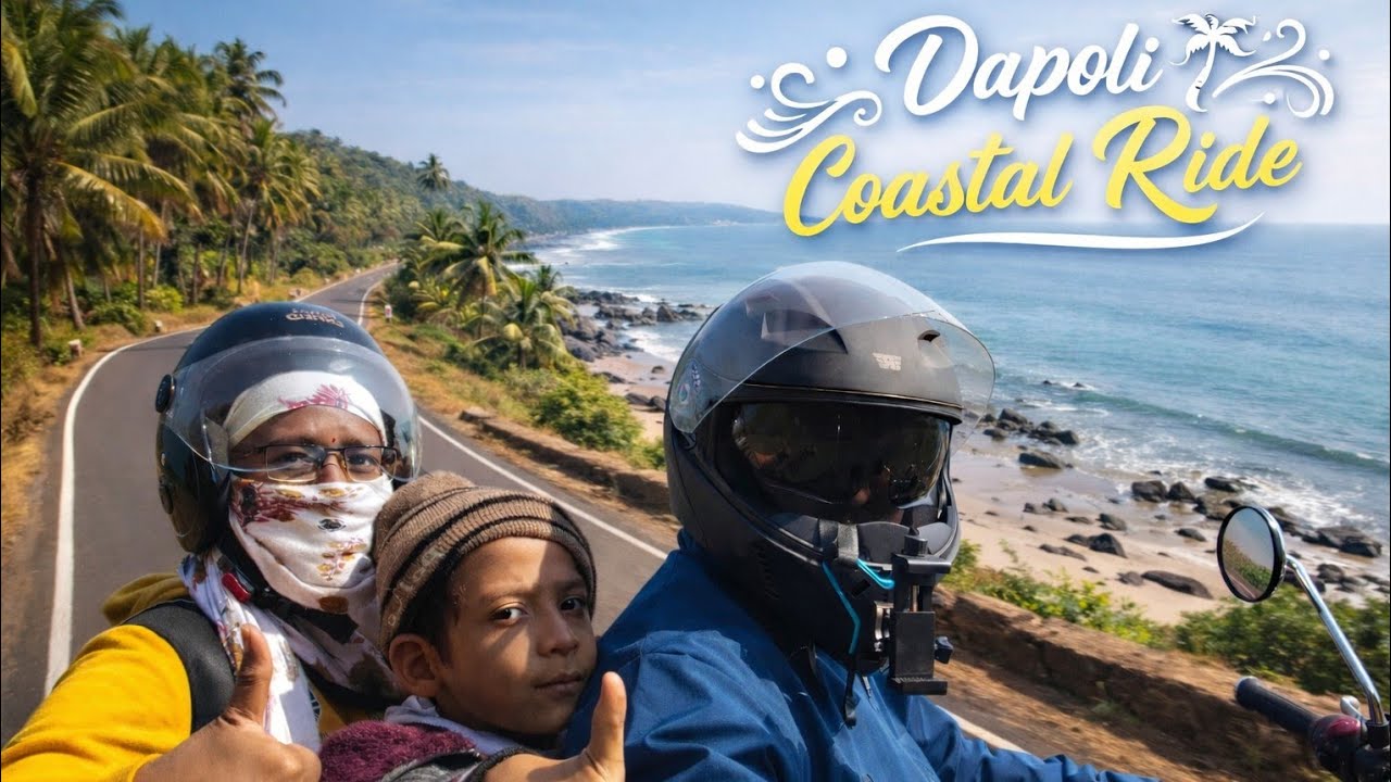 Family Coastal Bike Ride in Konkan ♥️🏍🌊  | मंडणगड ते दापोली कोस्टल बाईक राईड | कोकण 