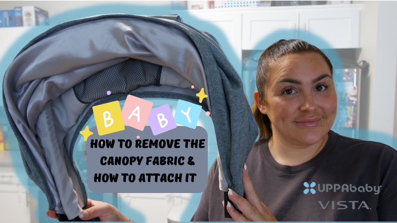 Как снять и прикрепить ткань навеса | UPPA BABY VISTA