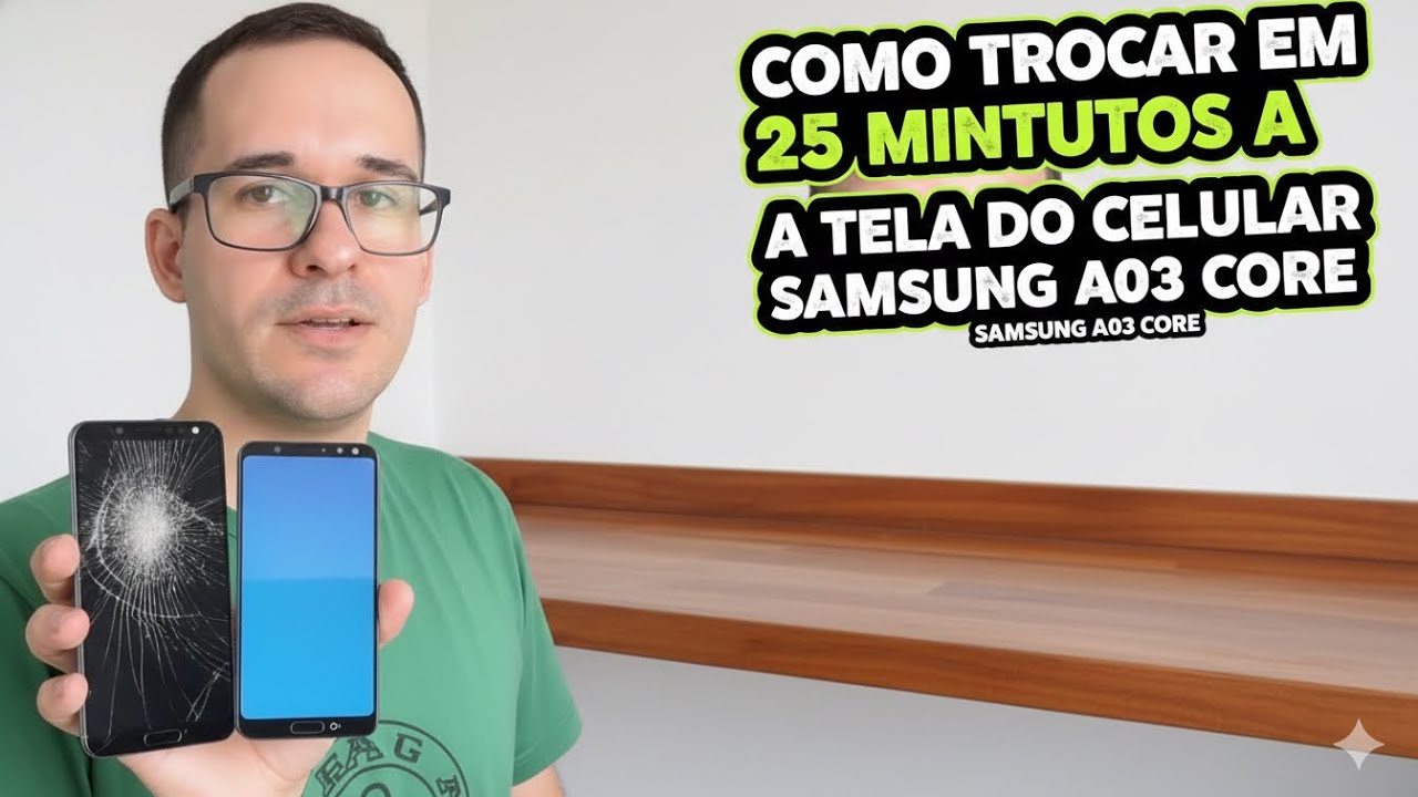 Como trocar a tela do Samsung A03 core em 25 minutos tutorial !