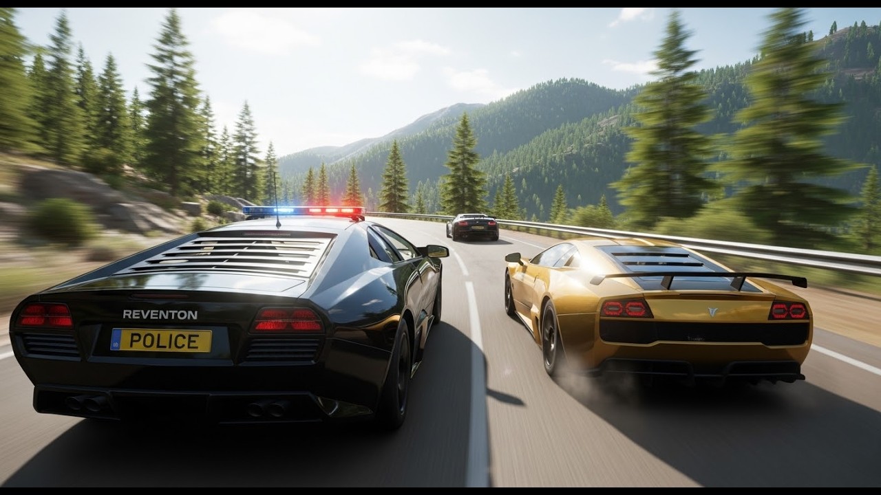 Police Interceptor NFS Hot Pursuit -  Mission Challenge Racing Enhanced On Peak