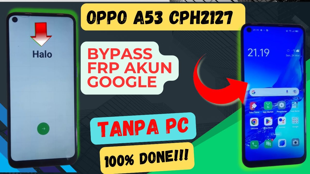 BYPASS FRP AKUN GOOGLE OPPO A53 GERATIS‼️100% DONE TANPA PC ⁉️