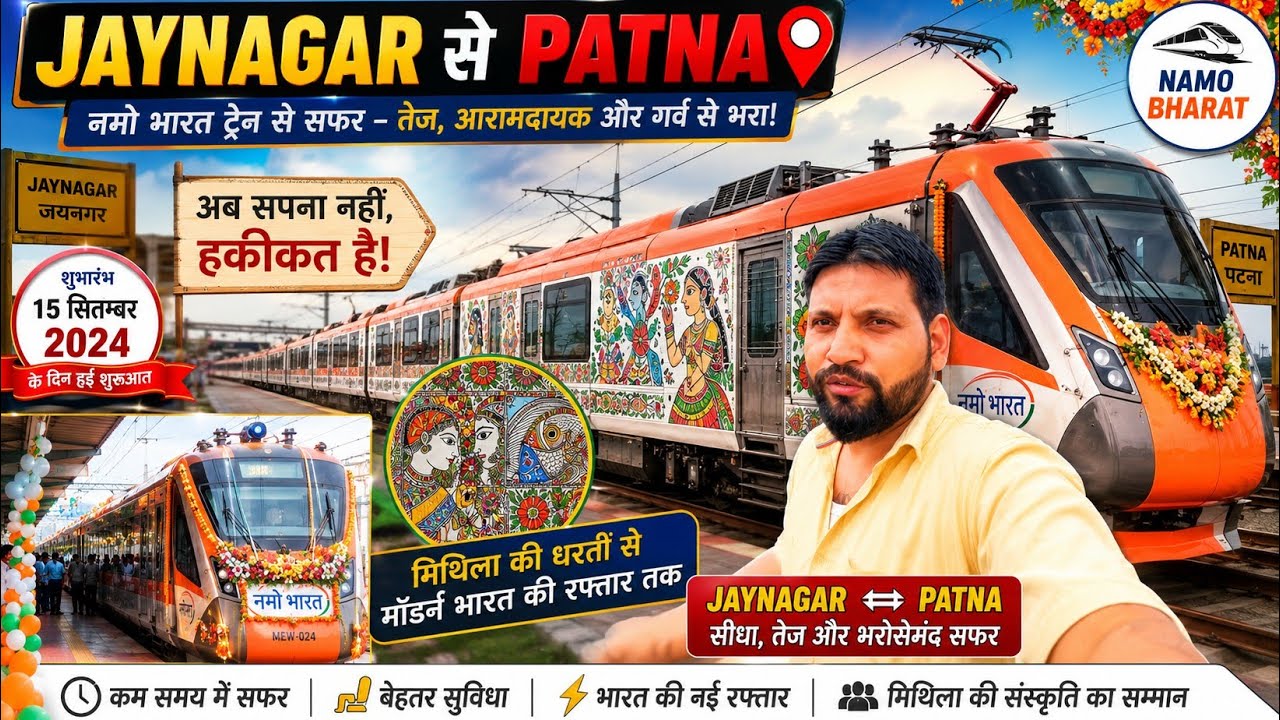 Bihar First Namo Bharat Train Journey | Jaynagar To Patna Namo Bharat | 94803 Namo Bharat Rapidtrain