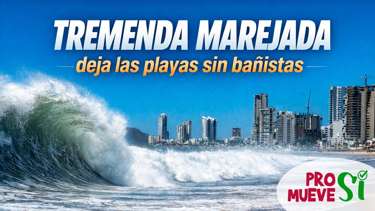 Mar de fondo en Mazatlán deja las playas desoladas. #playasdemazatlán #playasdemexico