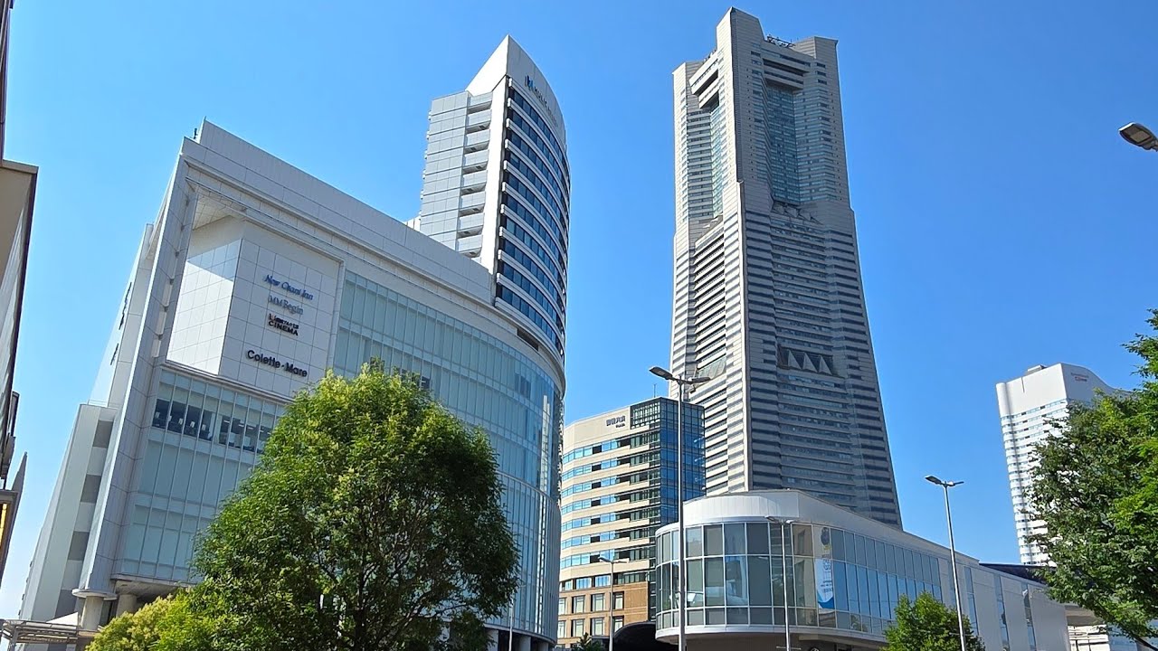 🇯🇵 Иокогама, Япония, летняя послеобеденная прогулка 4K
