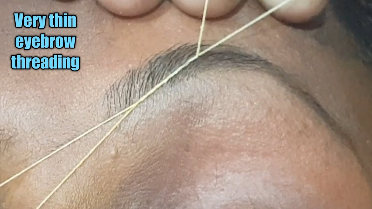 very thin eyebrow threading/perfect eyebrow threading/threading eyebrow/eyebrow transformation