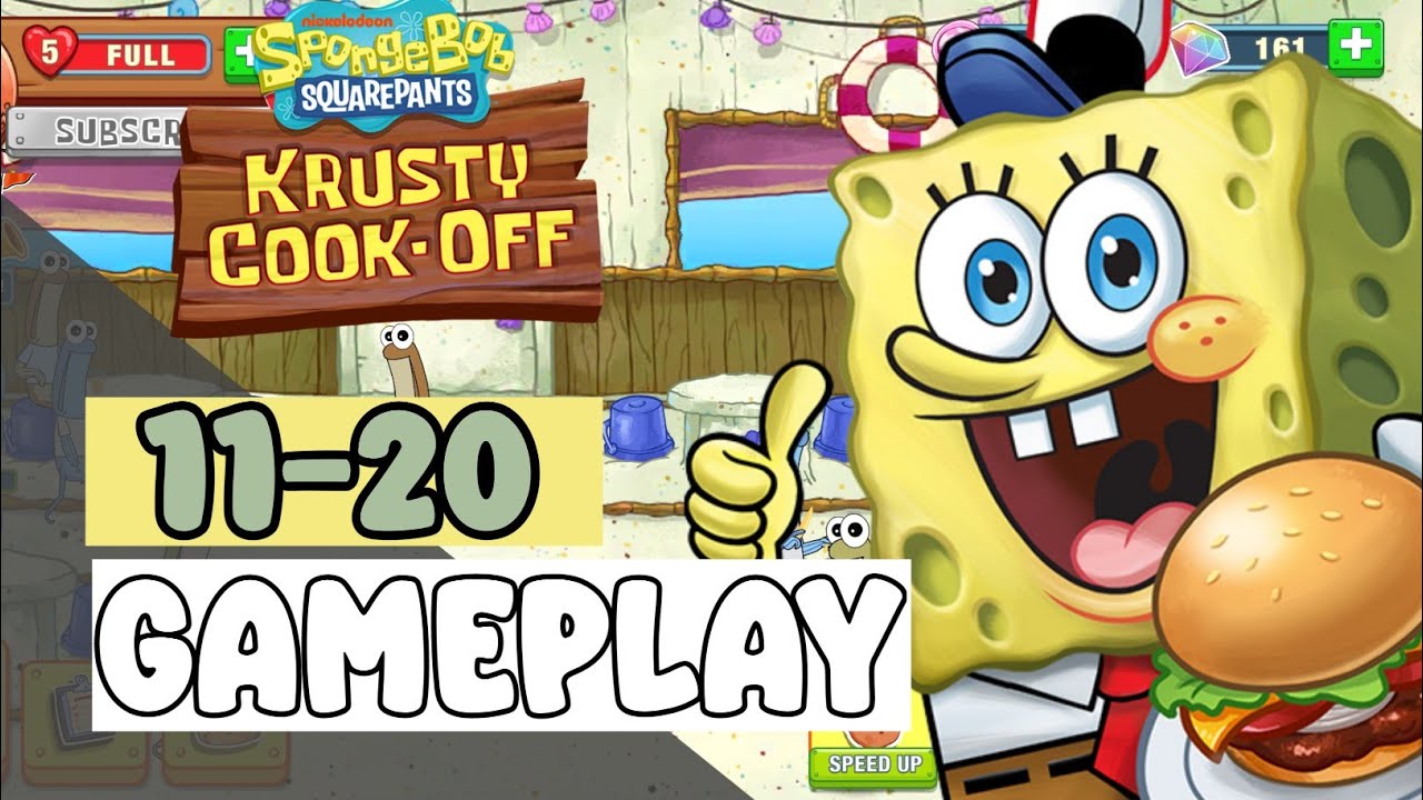HAM-A-LOT GOO LAGOON Level 11-20 - SpongeBob: Krusty Cook-Off - Gameplay Walkthrough