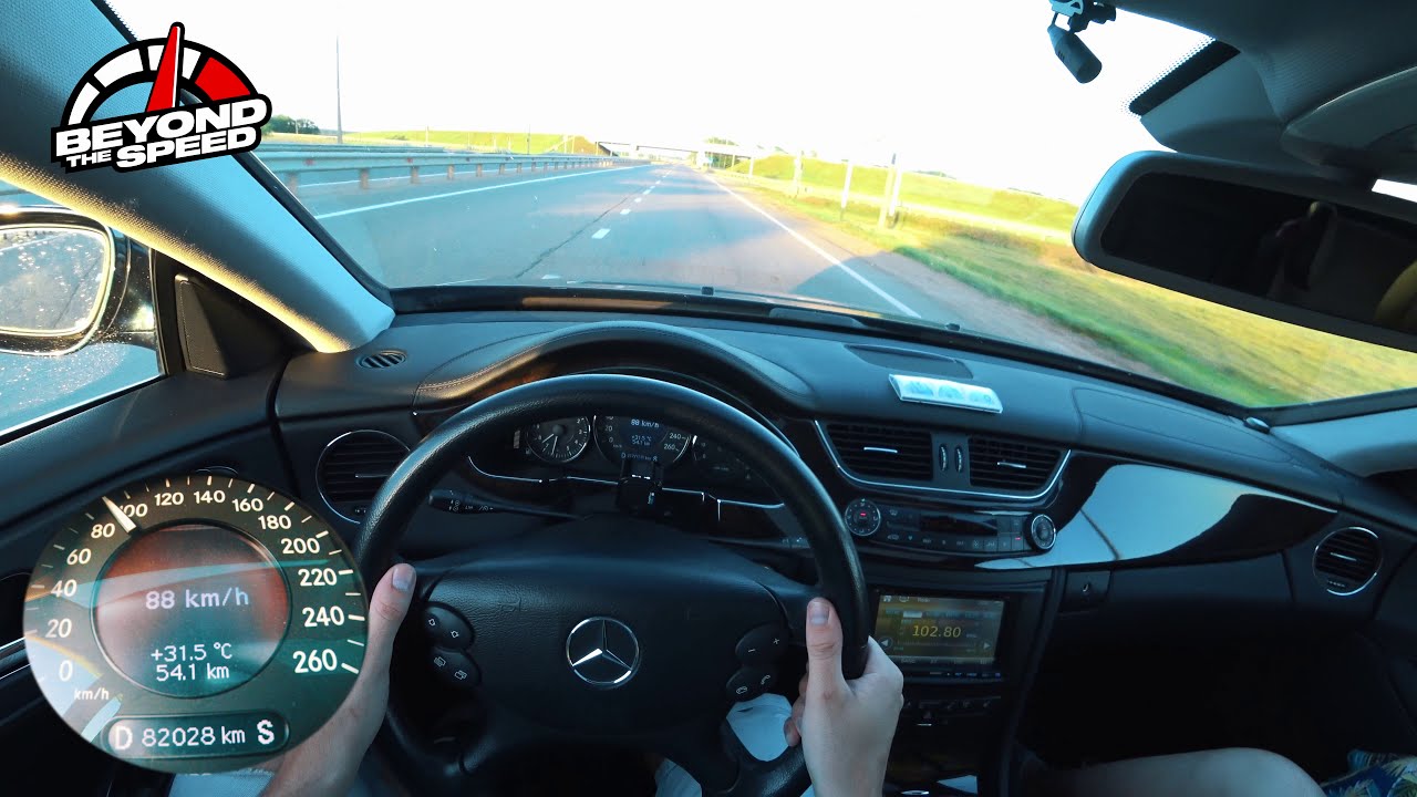 MERCEDES-BENZ CLS 350 W219 POV TOP SPEED TEST DRIVE AUTOBAHN