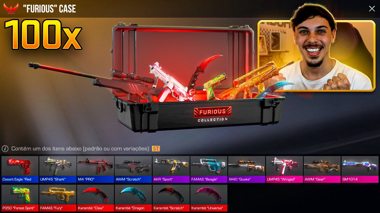 OPEN CASE DE 100x FURIOUS CASE NO STANDOFF 2!! (um dos mais caros que já fiz)