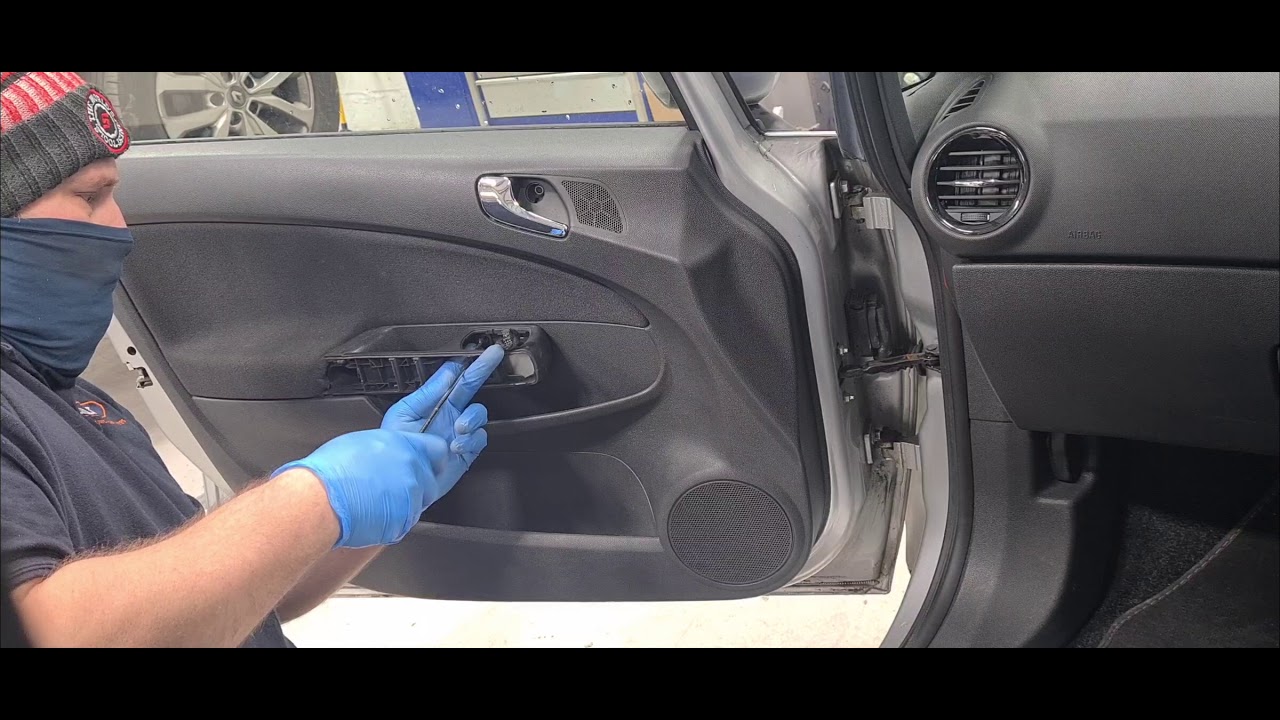 How to remove a 2006-2010 vauxhall or opel corsa front door card...