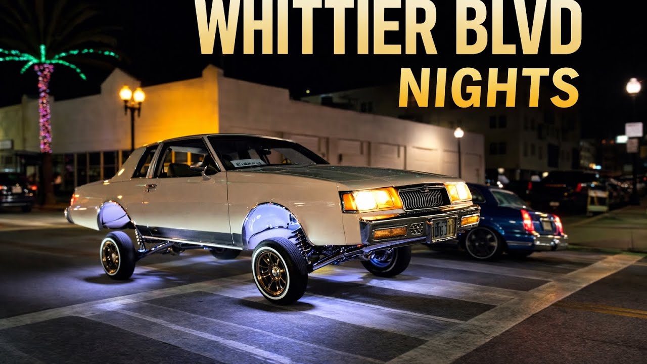 Low & Slow on Whittier Blvd After Dark 😎 #lowrider 