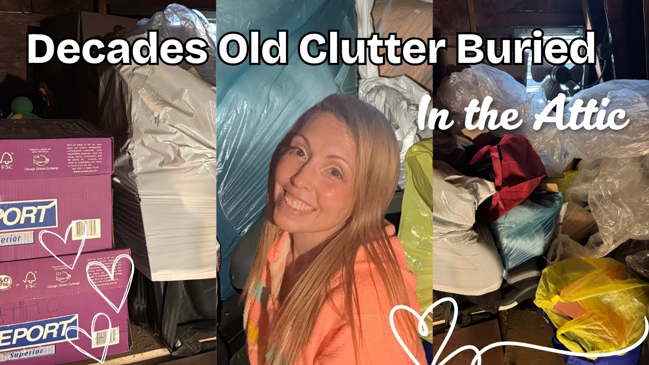 20 year old Clutter Buried in my Hoarded Attic : Massive Declutter Let it Go!