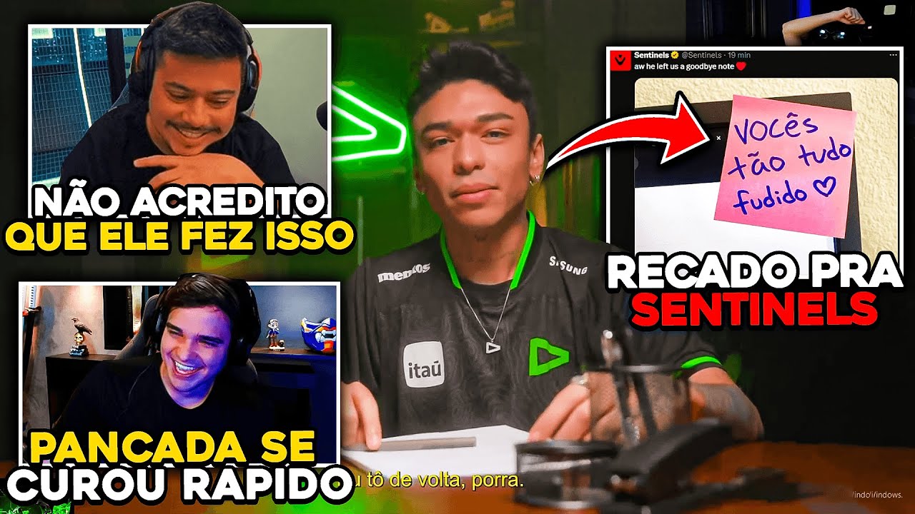 REAÇÃO dos STREAMERS ao VEREM o ANUNCIO do PANCADA na LOUD! (pancada deixou 1 recado pra sentienls)