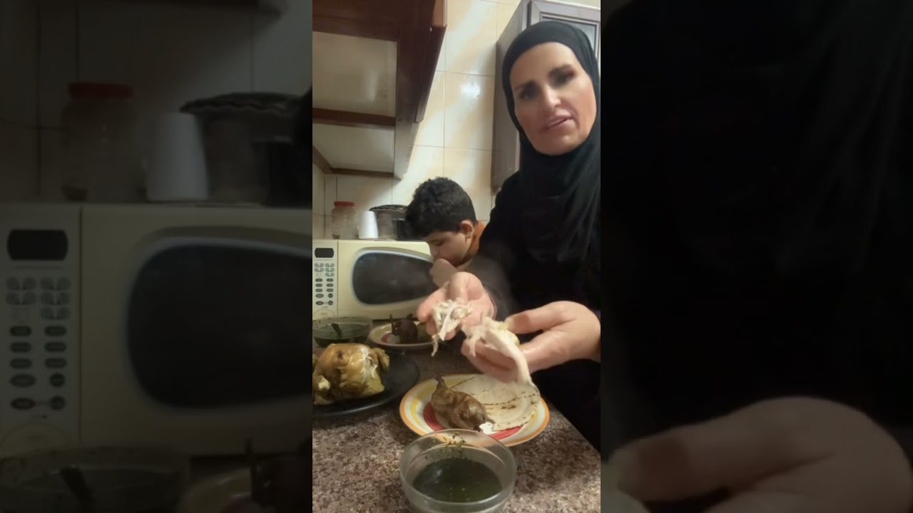 اكل وطبخ زغاليل او حمام محشي مع ملوخيه وجاج حشي