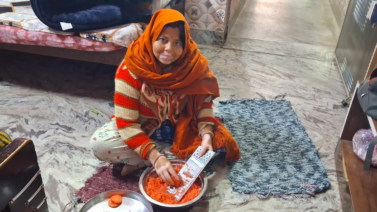 Mummy ne gajar ka halwa banaya aaj 🥰😘😍