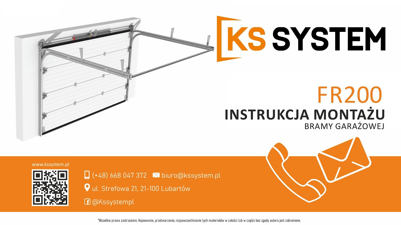 KS SYSTEM FR200 &ndash; montaż bramy garażowej | sektionaltor FR200 | sectional garage door FR200